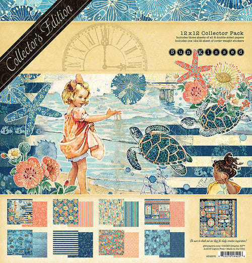 Graphic 45 Sunkissed  12x12 Collectors Edition Pack with Stickers